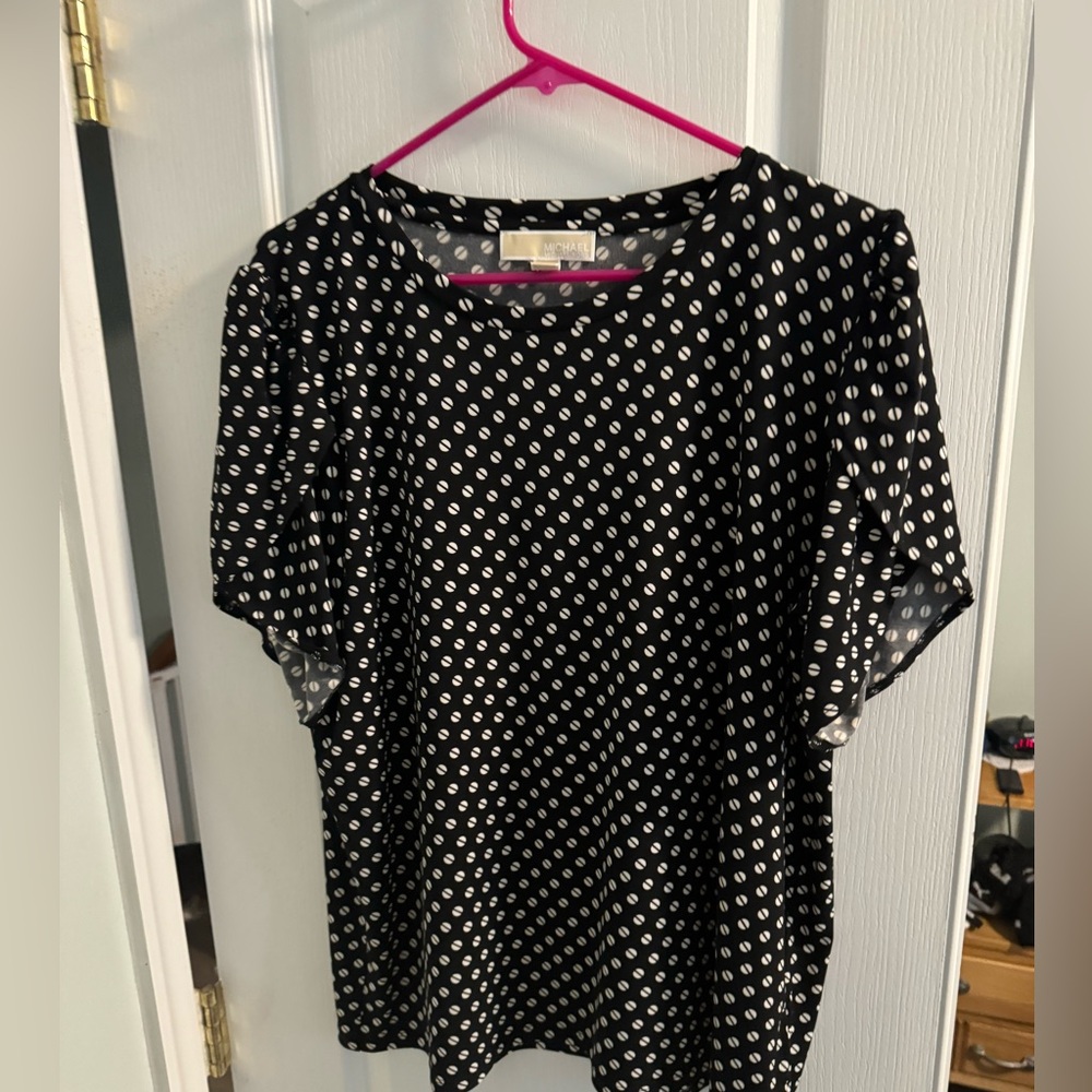 Xl Michael by Michael kors black and white pattern blouse